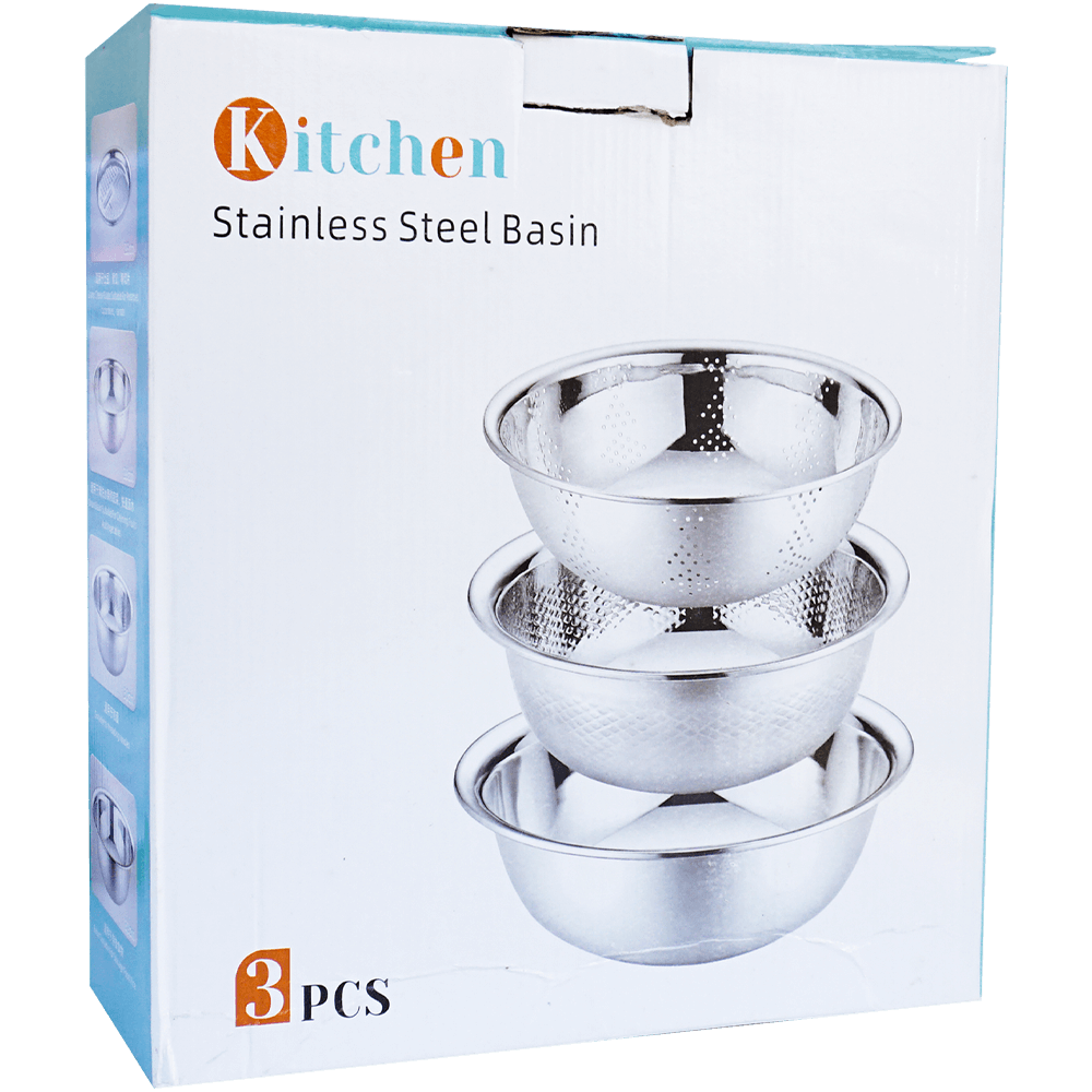 Set de bucatarie 2 boluri din inox cu sita si razatoare 32 x 10 CM